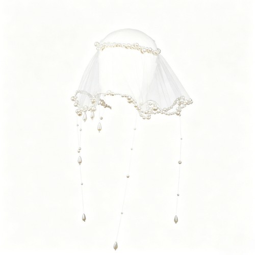 Pearl birdcage veil - pearl,