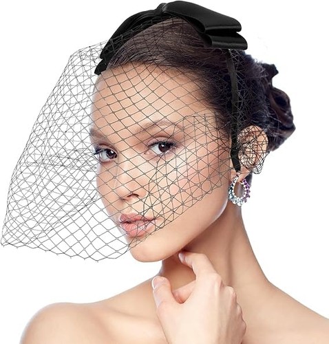 Birdcage veil black - veil, mesh