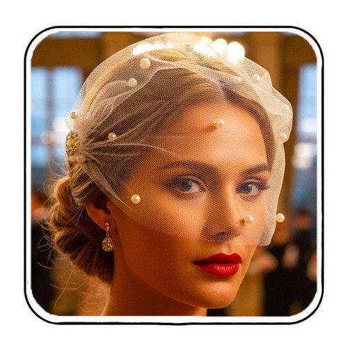 Pearl bride wedding birdcage - pearl,
