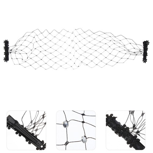 Black reusable mesh birdcage - black,