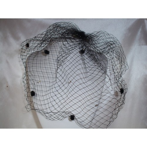 Black birdcage veil - birdcage, veil,