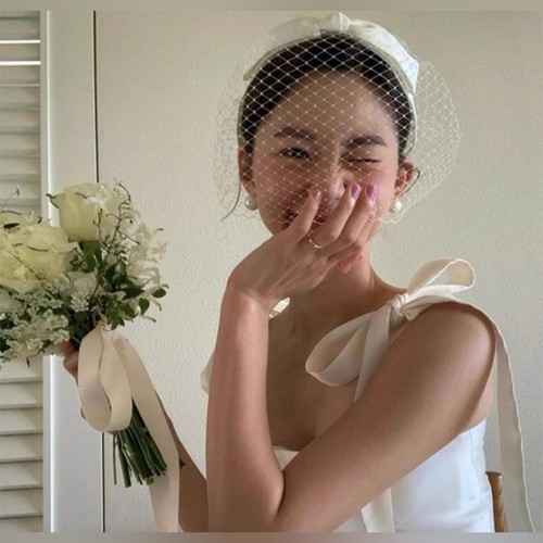 Wedding veil french - french, netting
