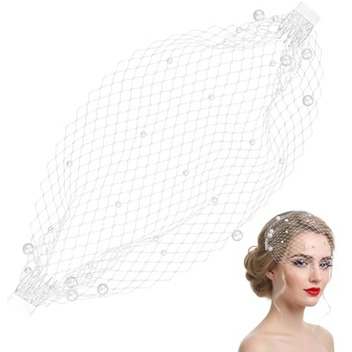 Pearl birdcage veil - pearl,