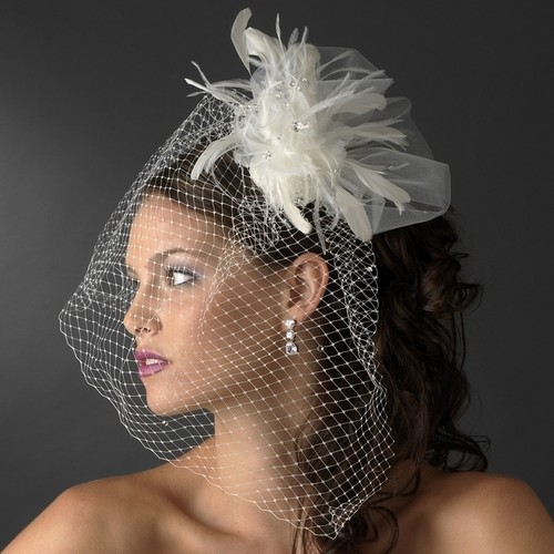 White ivory feather austrian - ivory,