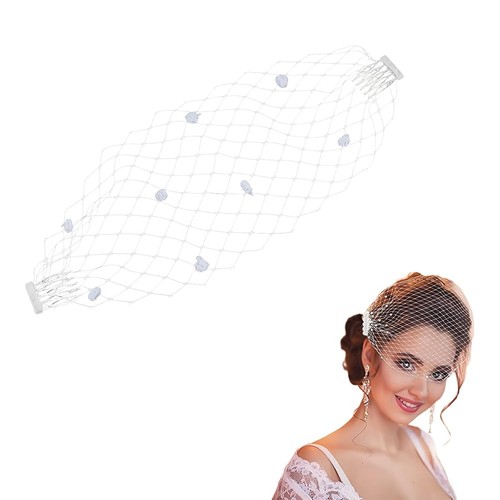 Bridal birdcage veil - birdcage,